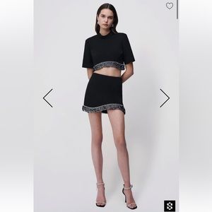 Simkhai NWT embellished top and skirt matching set Sz 8